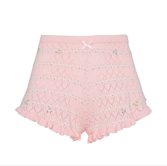 NEW 2 PIECE FOR LOVE & LEMONS PINK CHARLESTON CAMI & SHORTS SET - Picture 6 of 6